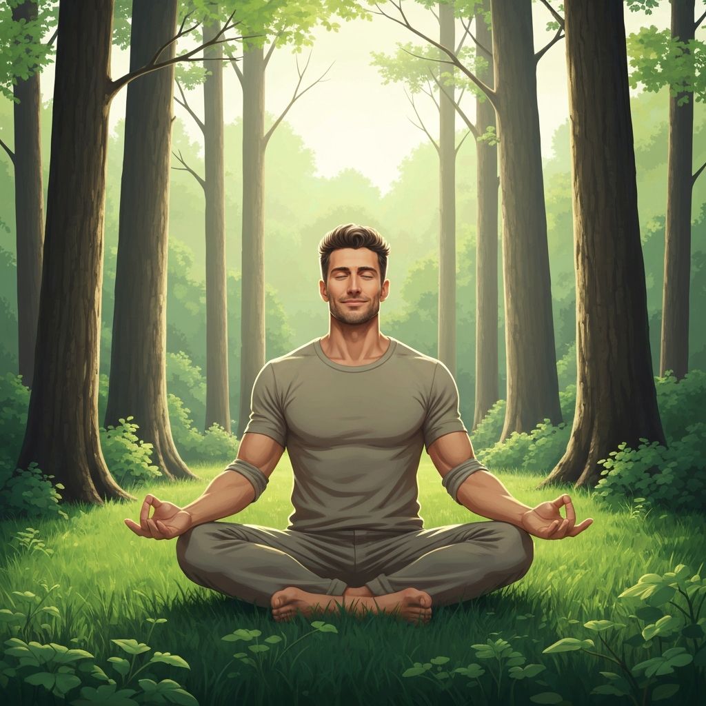 Man in nature representing natural vitality